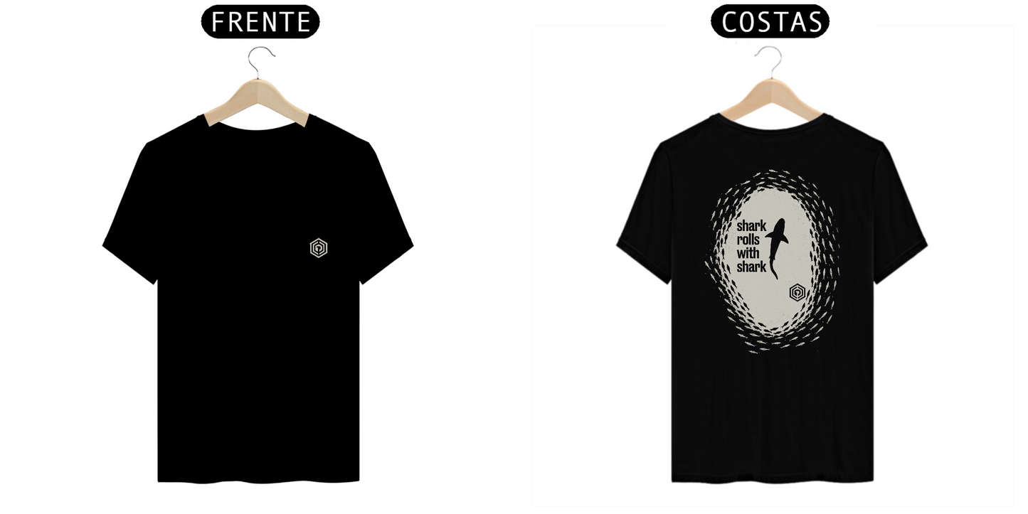 Tubarão nada com tubarão