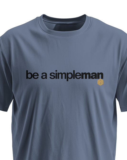 Seja um homem simples- tecido estonado